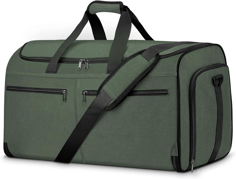 Bukere Garment Bags for Travel, Large Convertible Garment Duffel Bag for Men Women, Shoe Compartment, 2 in 1 Hanging Dress Suitcase Suit Travel Bags - Image 1